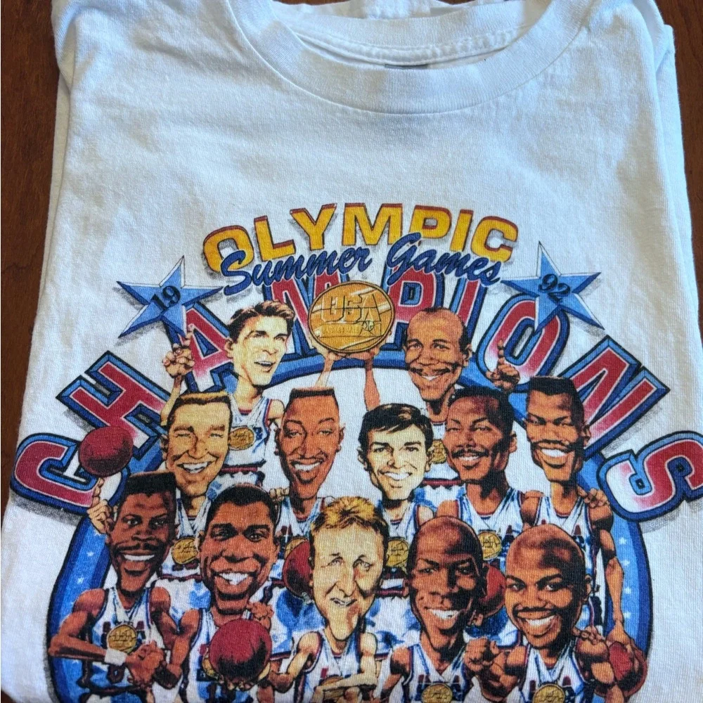 1992 Dream Team Basketball Olympic  T-Shirt Men's SZ L Y2K Streetwear